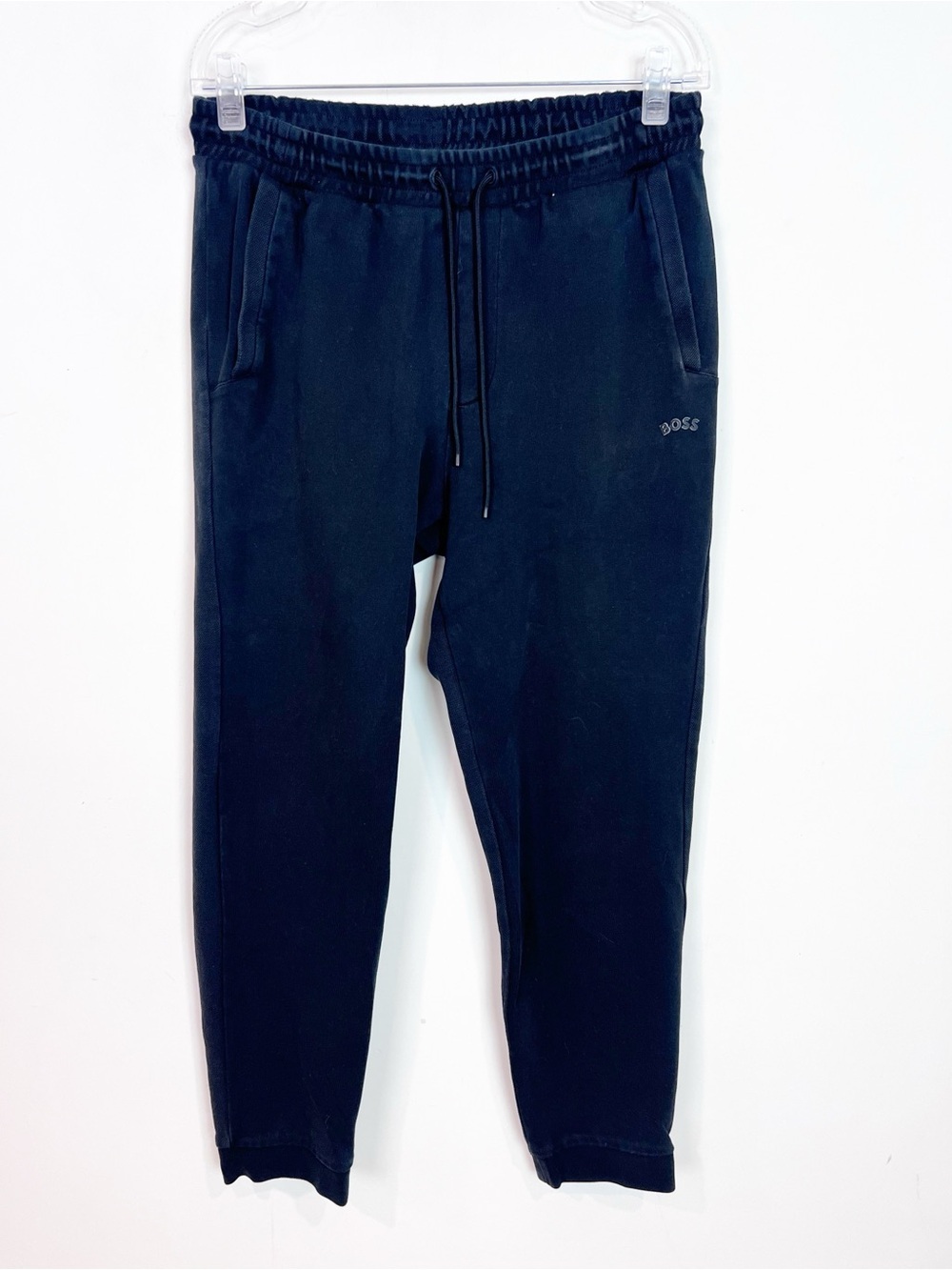 BOSS BLACK ELASTIC WAIST JOGGER BOTTOM SWEAT PANTS MENS LARGE